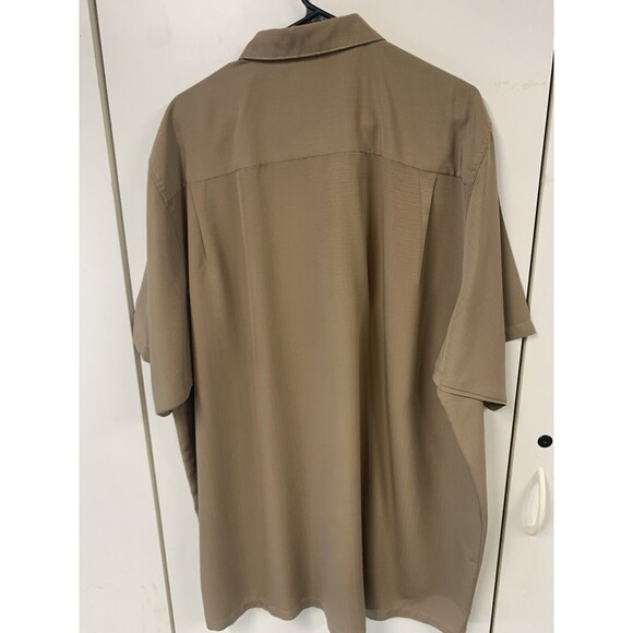 Vintage Fulton Street Shirt Works‎ Button Down Sand Brown Size 2XLT Made In USA - Picture 7 of 10
